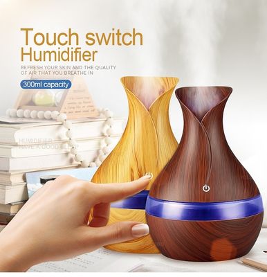 Мощность W 3 300ml 5V USB Ультразвуковый деревянный увлажнитель для увлажнения и ароматизации